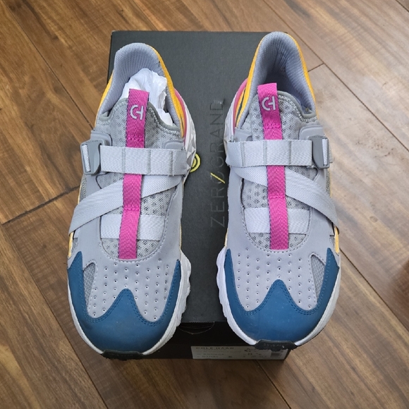 Cole Haan Gray and Pink Women's Sneakers - Picture 1 of 3